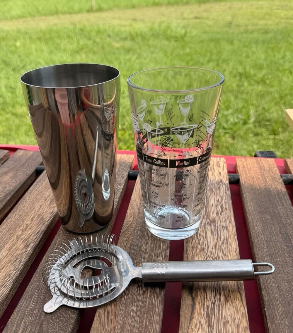 New Libby 3 Piece Cocktail Shaker Set - No Box